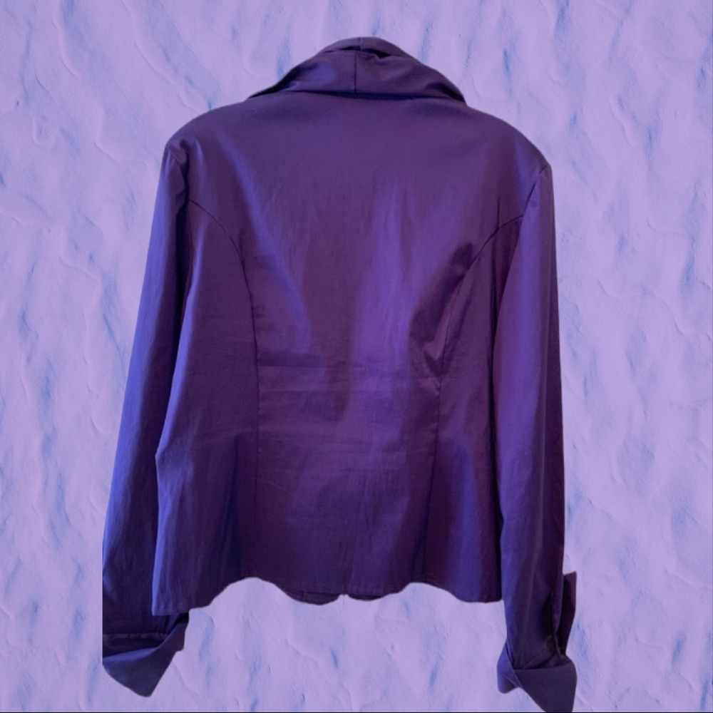 Joseph Ribkoff Purple Ruffled Blazer - Picture 2 of 5